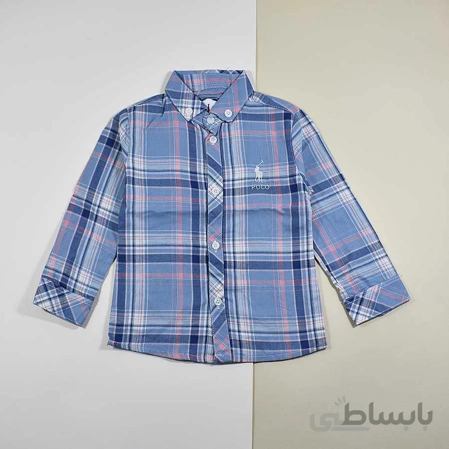 پیراهن پسرانه بچه گانه چهارخانه کد 2322