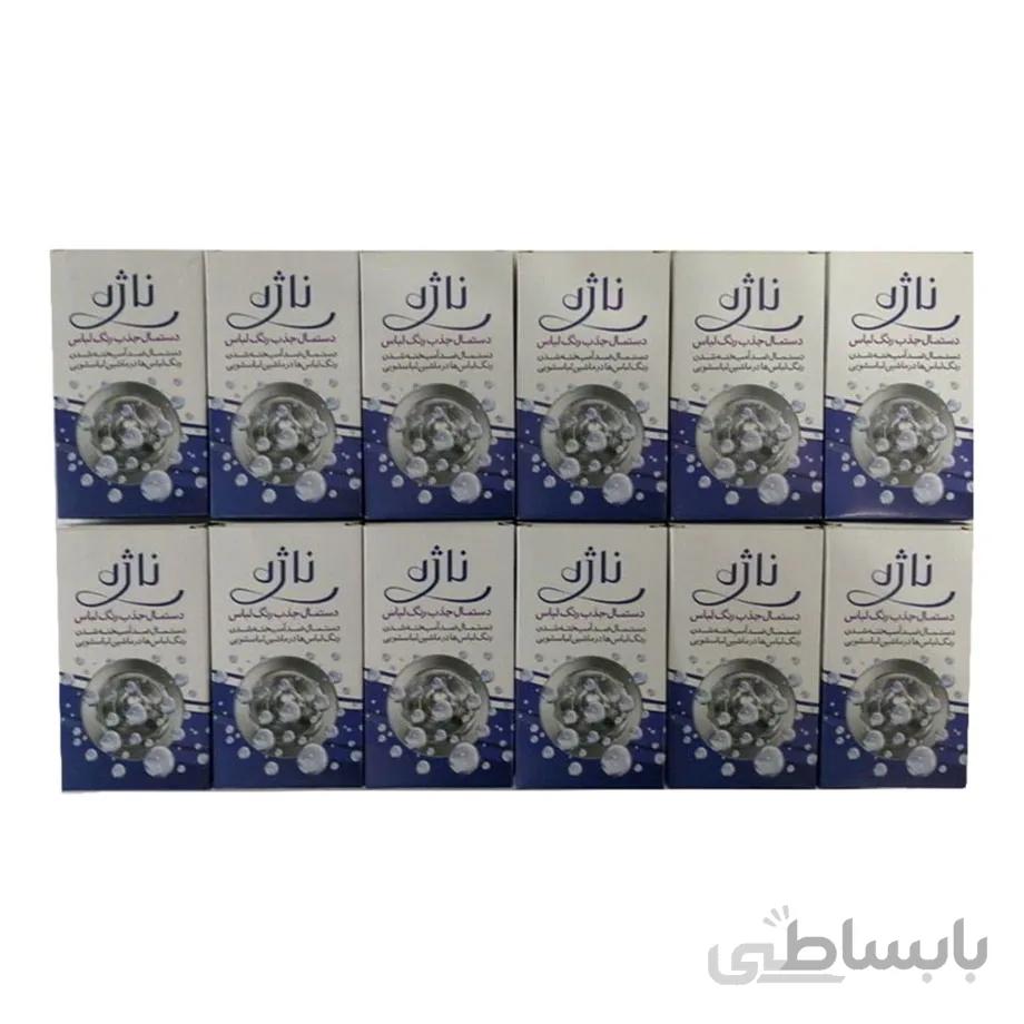 دستمال جذب رنگ لباس ناژه مدل COLOR CATCHER بسته 12 عددی