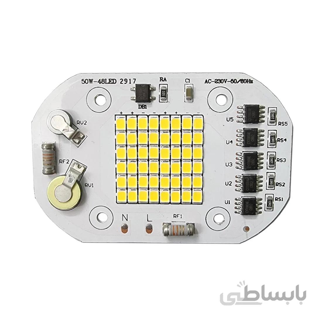 ال ای دی پروژکتوری 50 وات 220 ولت SMD سفید مهتابی آنتی شوک دار برند LG