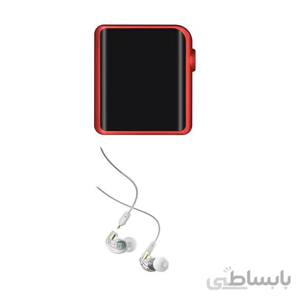 Shanling M0 Hi-Res Touch Screen Portable Music Player – Red + Mee Audio M6 Pro 2nd Gen Noise-Isolating Musician’s In-Ear Monitors – Clear