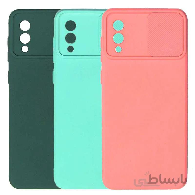 قاب سیلیکونی محافظ لنزدار کشویی سامسونگ A02 / M02