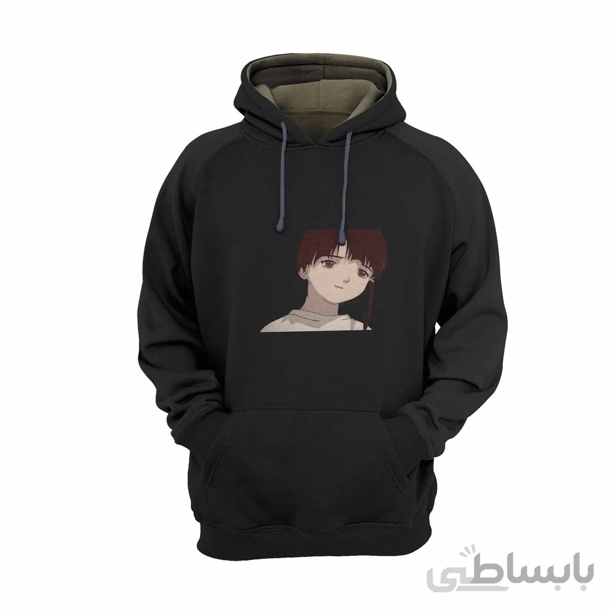 هودی مشکی طرح انیمه تجربیات سریالی لین Serial Experiments Lain کد KCT10462 کد 285000