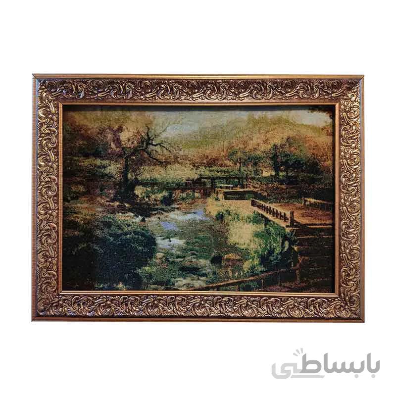 تابلو فرش دستباف طرح پل بهار