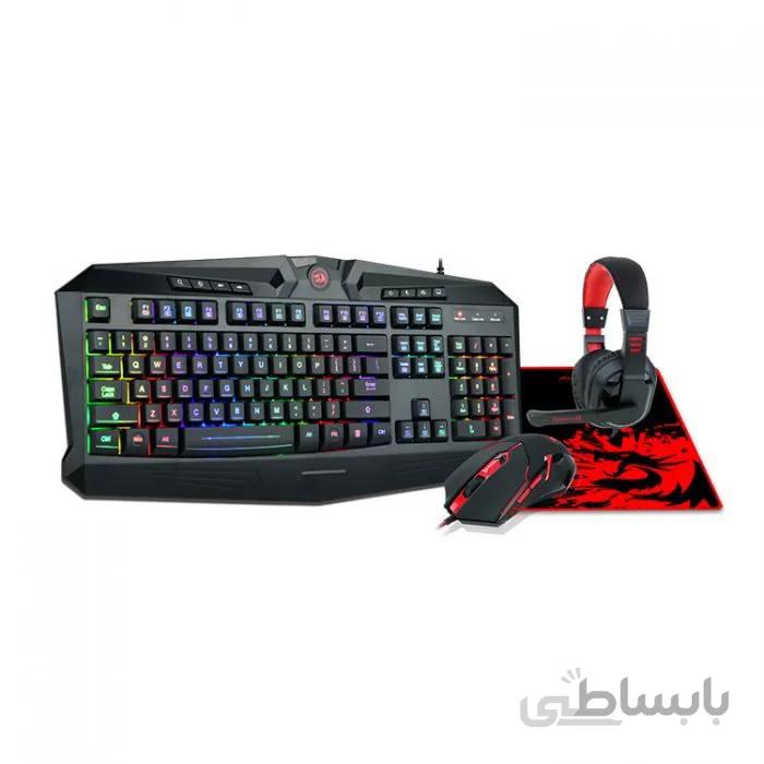 ست گیمینگ Redragon مدل S101BA به همراه هدفون و ماوس پد