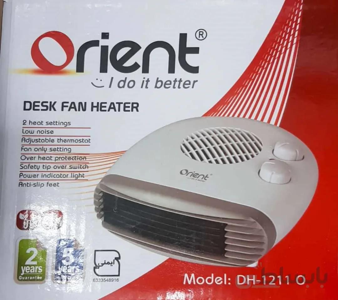 بخاری برقی فن دار رومیزی اورینت مدل DH-1211