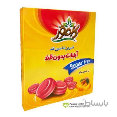 آب نبات هلو بدون قند و رژیمی کامور ا Sugar free candy