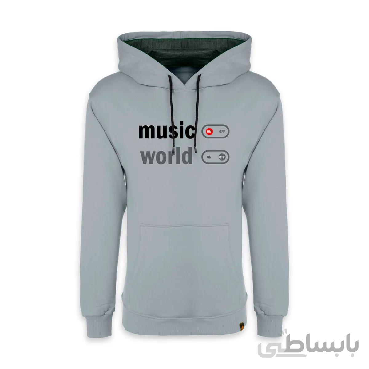 هودی سویشرت کلاهدار با طرح خلاقانه برای طرفداران موسیقی Music Music Player
