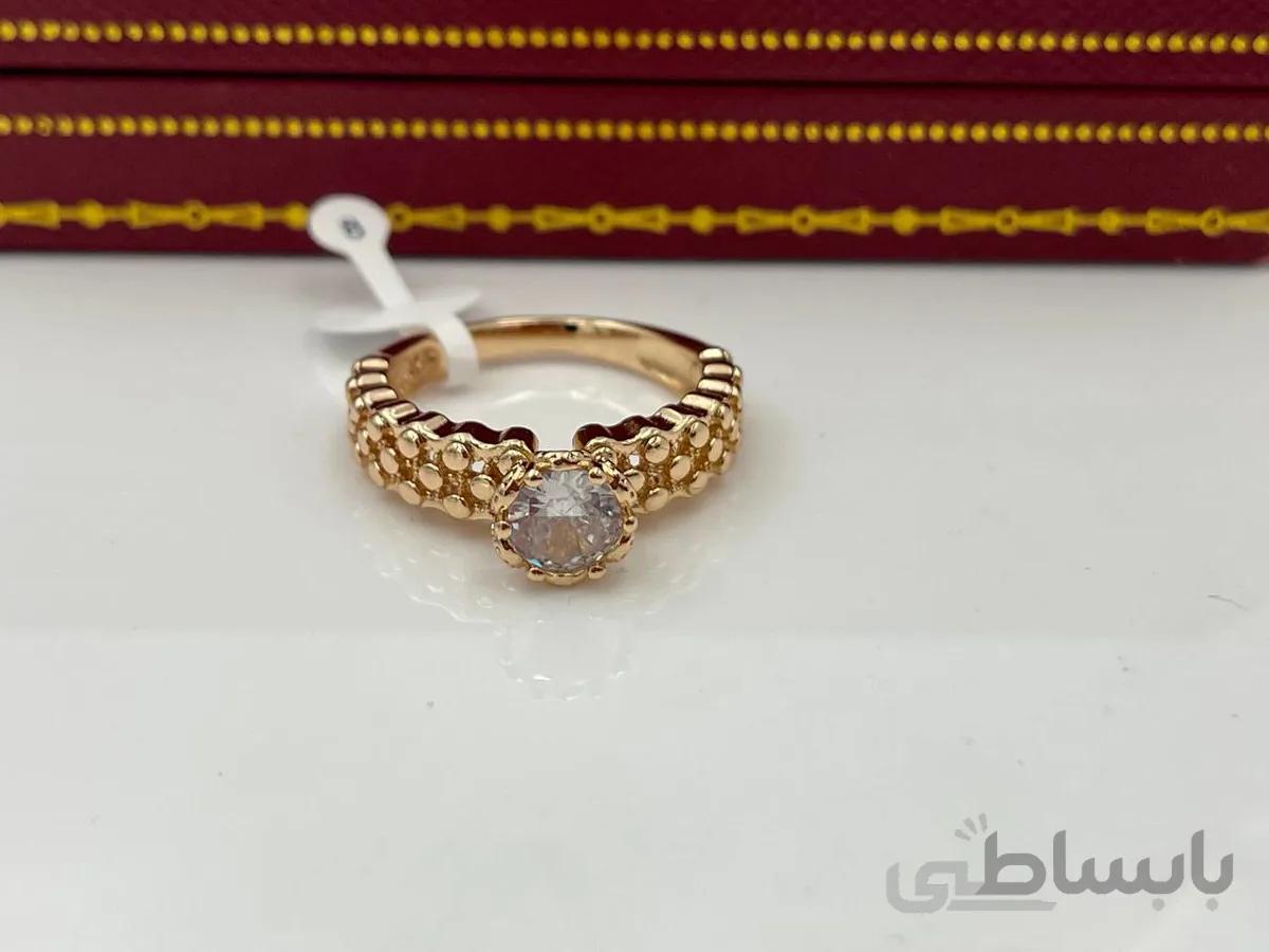 انگشتر تک نگین ژوپینگ سکه سکه ای