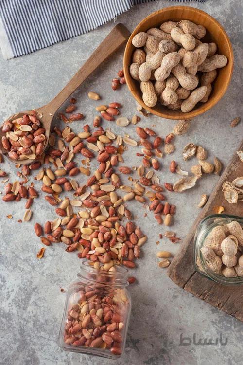 بادام زمینی آستانه با پوست