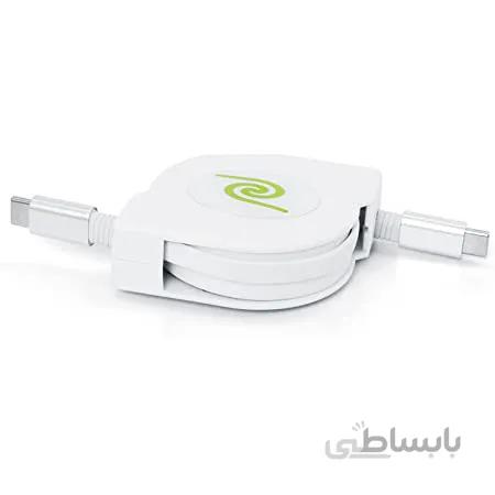 Retractable Charge and Sync Cable with Lightning &amp; Micro USB Connectorsکانکتور شارژ