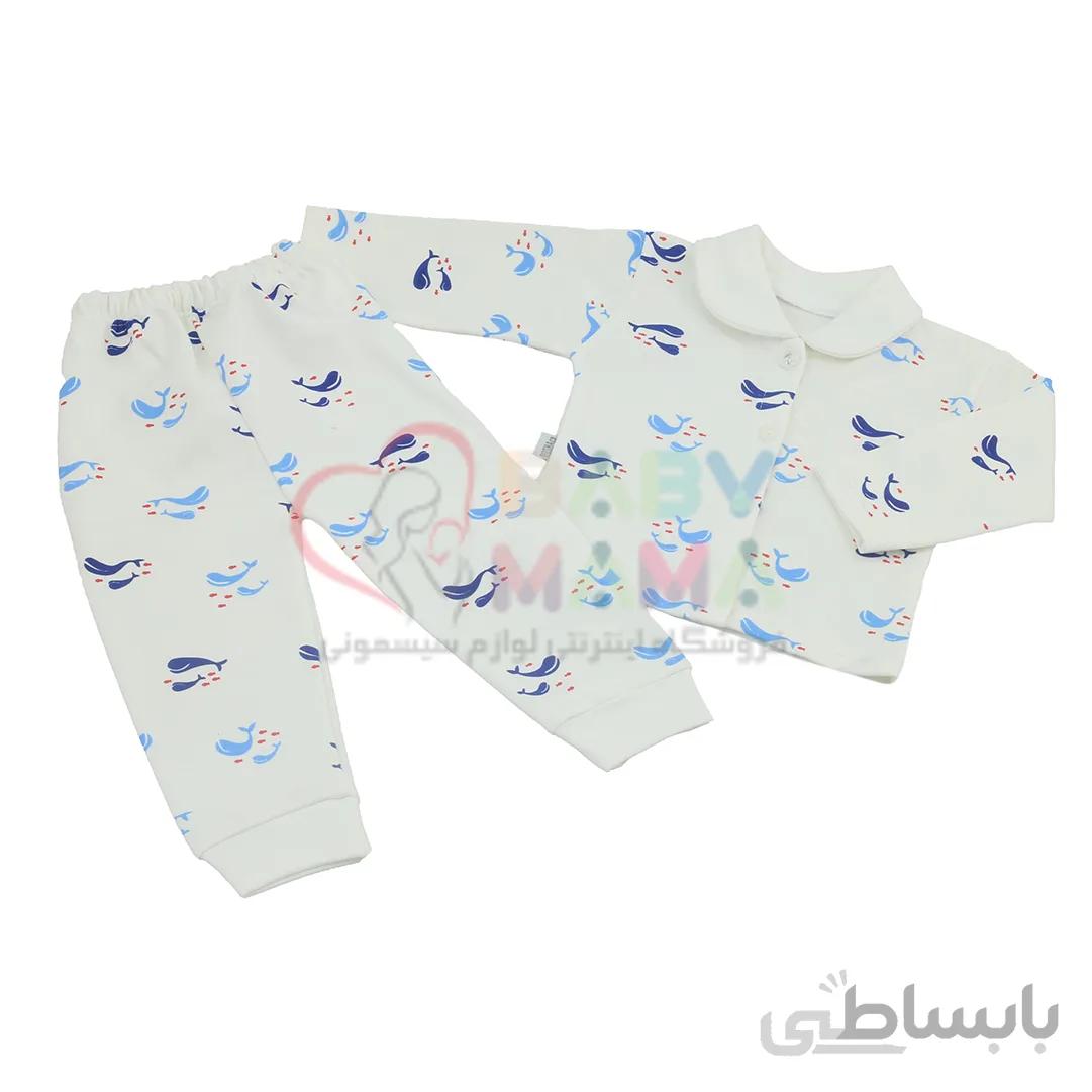 بلوز شلوار Roshaco چاپی نهنگ