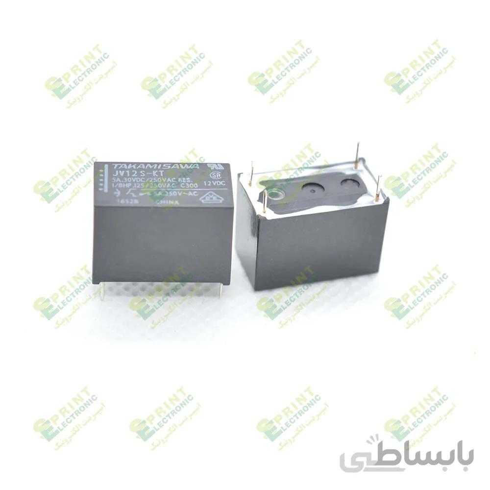 رله 12 ولت 4 پایه 5 آمپر Takamisawa JV12-S-KT