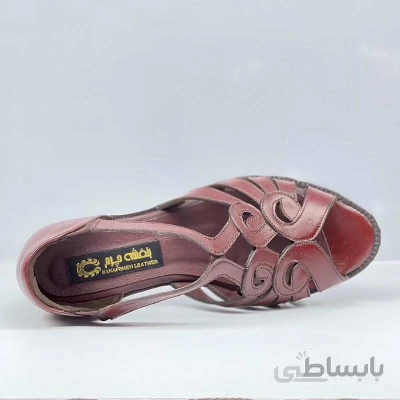 صندل زنانه چرم موج
