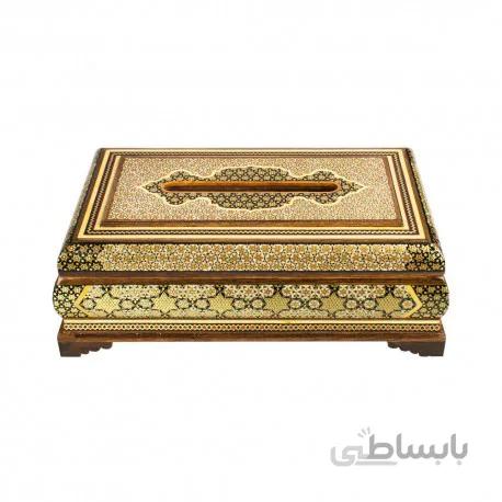 جعبه دستمال کاغذی خاتم کاری نفیس