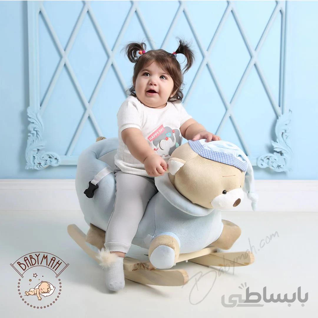 راکر کودک خرس تدی رنگ آبی
