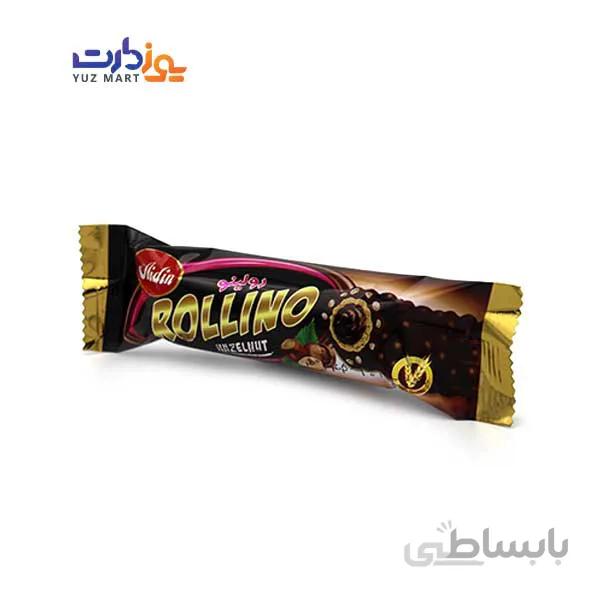 شکات رولینو کاکائویی شیری با مغز کرم فندق آیدین - 25 گرم