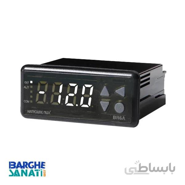 کنترلر دما اقتصادی با خروجی رله و آلارم و همراه با سنسور هانیانگ مدل HANYOUNG BR6A-NM0P4-R