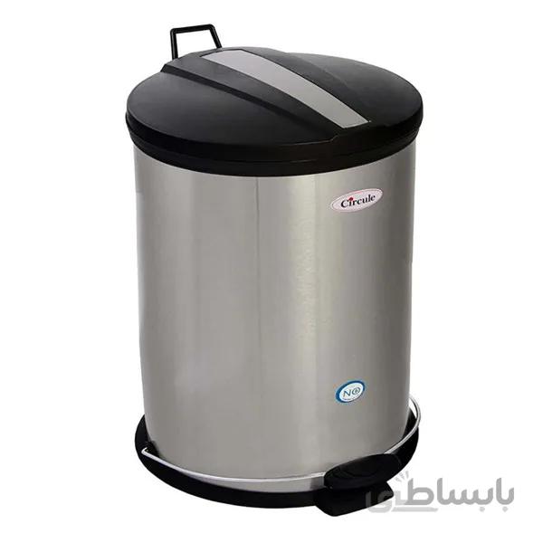 سطل زباله پدالی سرکوله 30لیتری درب مشکی