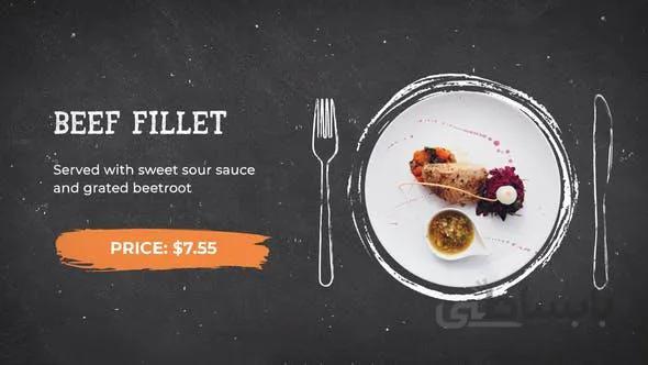 پروژه آماده افترافکت : تیزر تبلیغاتی رستوران Restaurant Food Menu 23321608