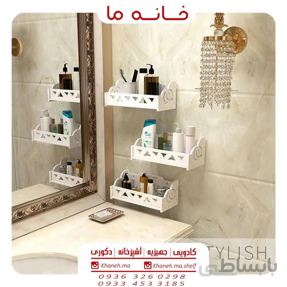 طاقچه سه سایز دکوری مدل لاو مثلث