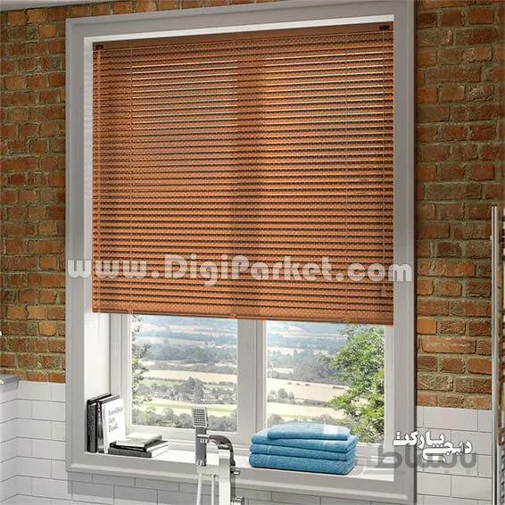پرده کرکره فلزی پرفراژ برنزی ۱۶ میلیمتری p908