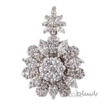 اویز گردنبند نقره زنانه بازرگانی میلادی مدل گل رادیومی کد PKR_218