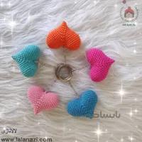 عروسک بافتنی آویز قلب ( کد 90035 )