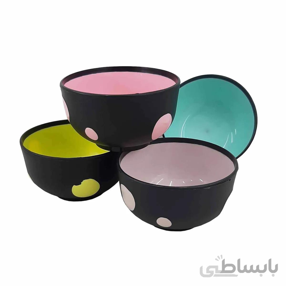 کاسه خالدار ست 4 عددی