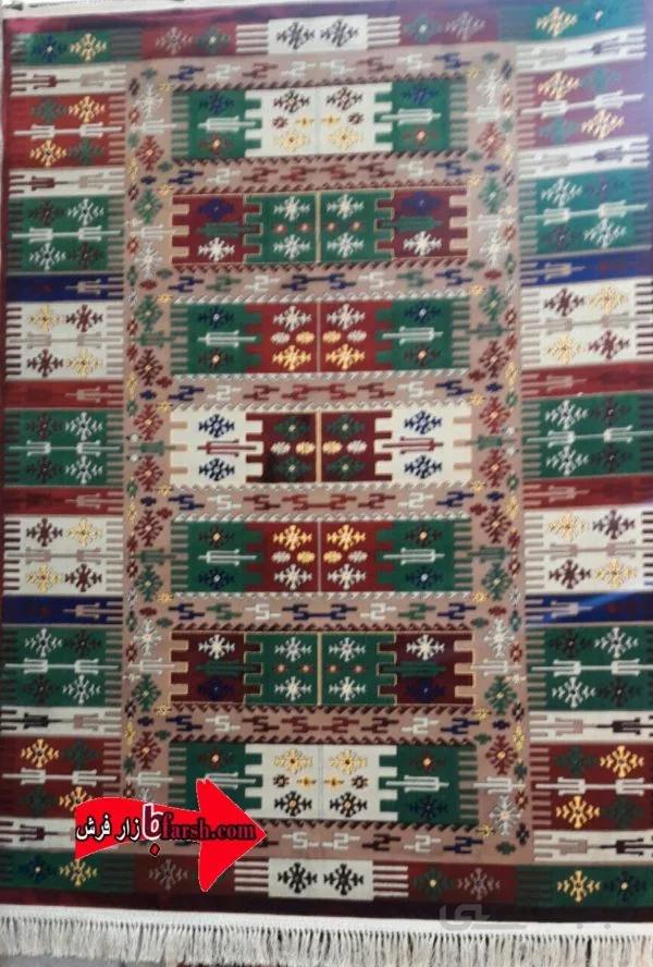 قالیچه ابریشمی طرح بختیاری