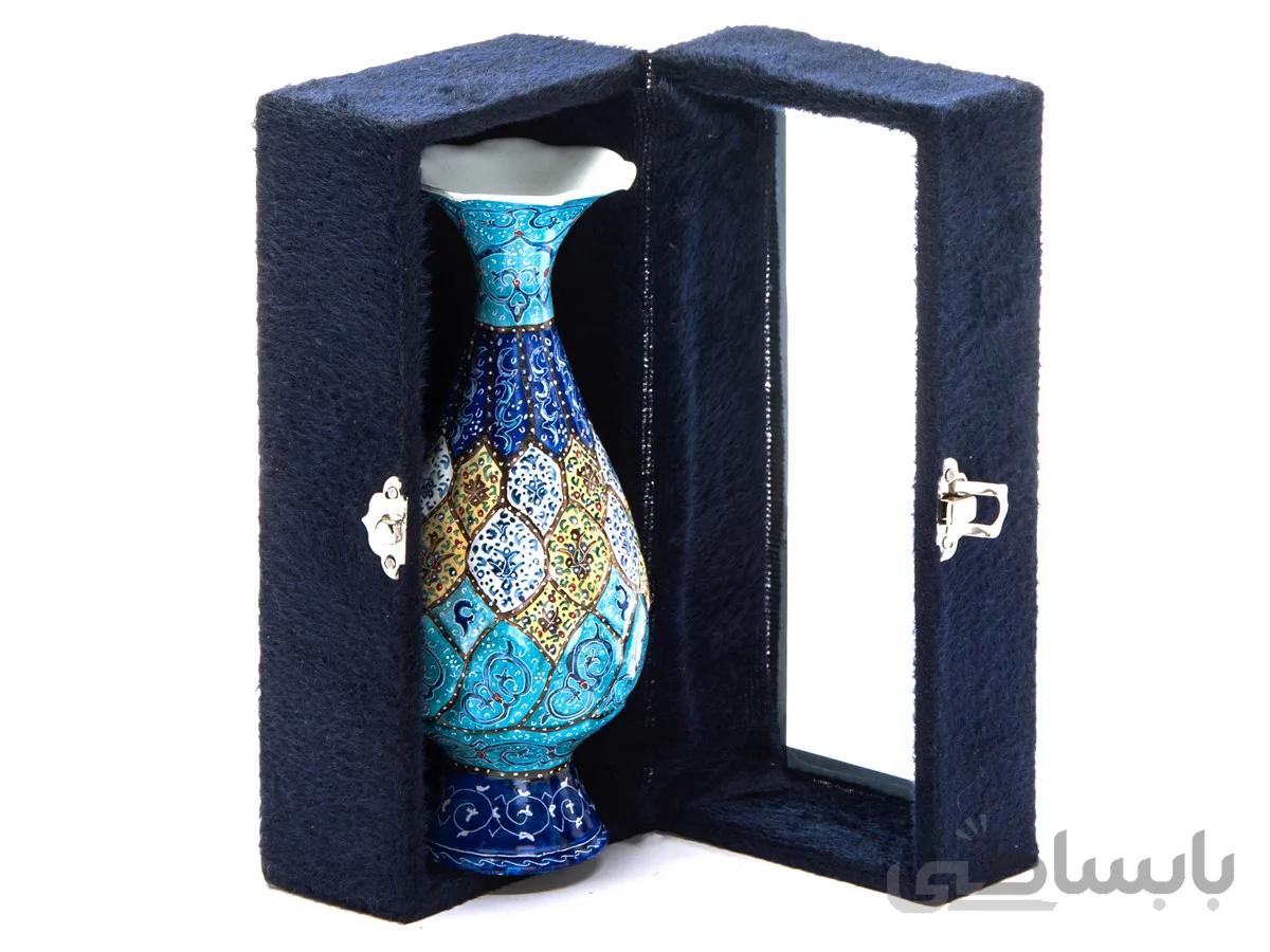 گلدان ۲۰ سانتی میناکاری باکس مخمل