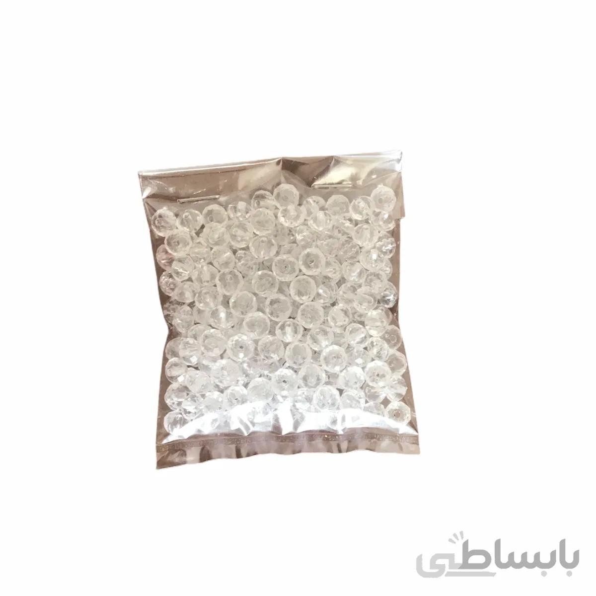 مهره طرح کریستال تراش خورده سایز6 بسته 15 گرمی