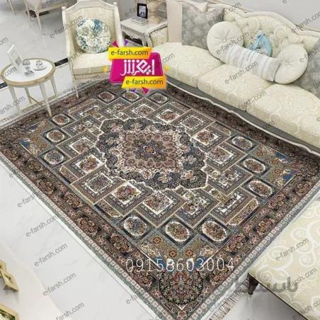 فرش ماشینی مشهد طرح 802040 کرم