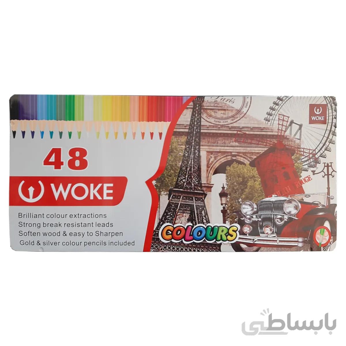 مداد رنگی 48 رنگ ووک طرح ماشین