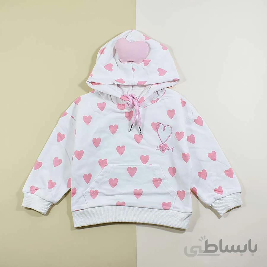 هودی بچه گانه دخترانه قلبی کد 2302