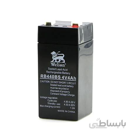 باتری شارژی 4 ولت 4 آمپر Welion