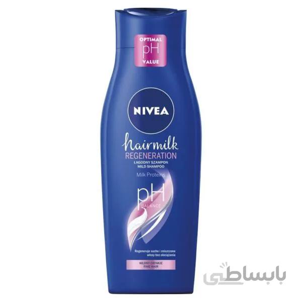 شامپو نیوا زنانه ۴۰۰ میل مخصوص موهای نازک و متخصص بازسازی مو – Nivea Hair Milk Regeneration wlosy cienkie fine hair