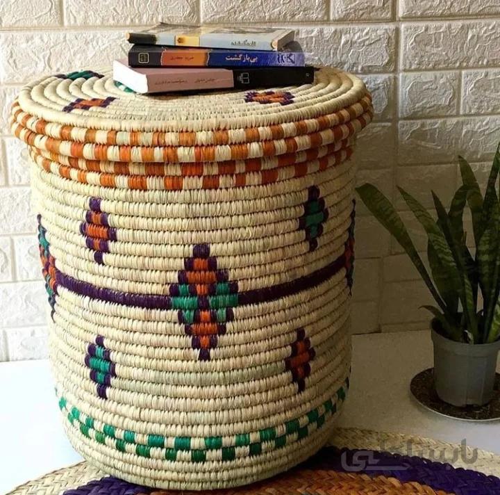 جالباسی استوانه ای حصیری کد ۱۰۲۳۵۰