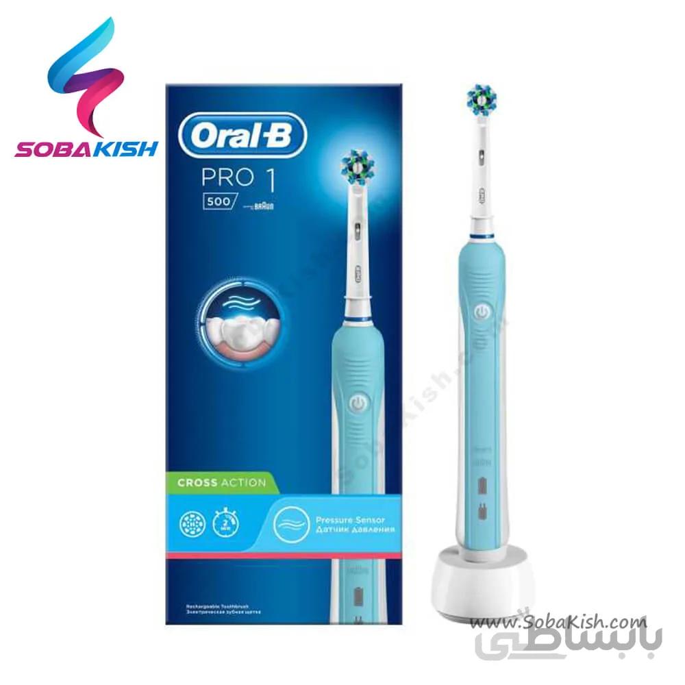 مسواک برقی اورال بی Cross Action مدل Pro1-500 ا Oral-B Pro1 500 Cross Action Electric Toothbrush