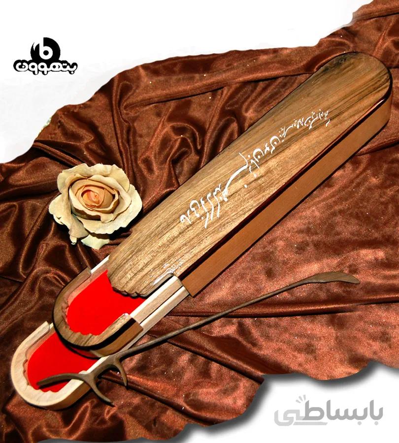 جعبه مضراب سنتور خطاطی معمار دوبل