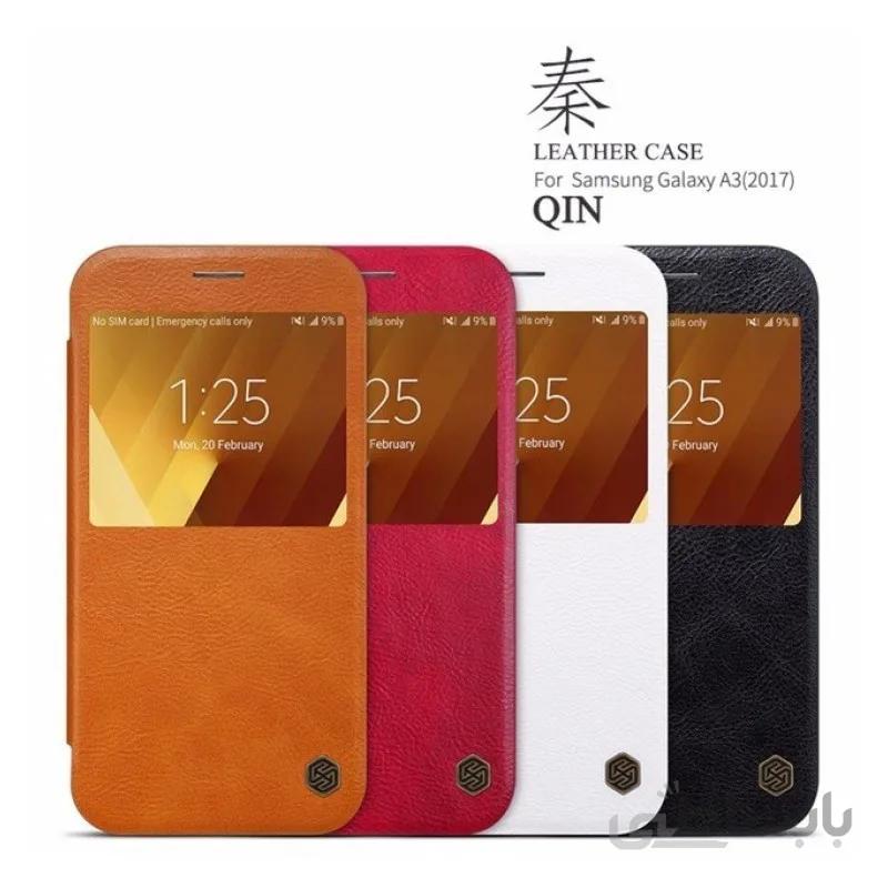 کیف چرمی نیلکین مدل Qin مناسب برای گوشی سامسونگ Galaxy A3 2017 ا Nillkin Qin Series Leather case for Samsung Galaxy A3 2017