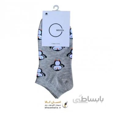 جوراب مچی فانتزی دخترانه مرسین طرح پنگوئن