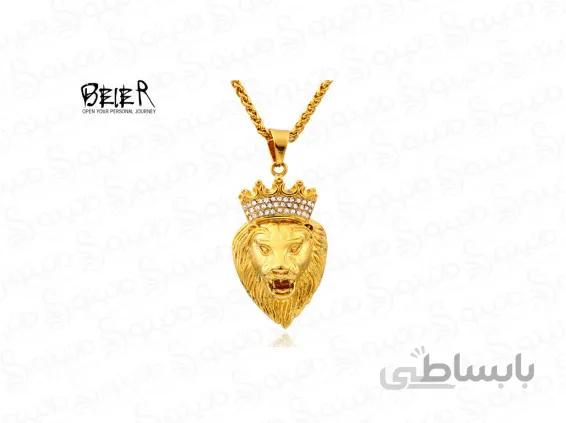 گردنبند مردانه تاج شیر پادشاهی 11916