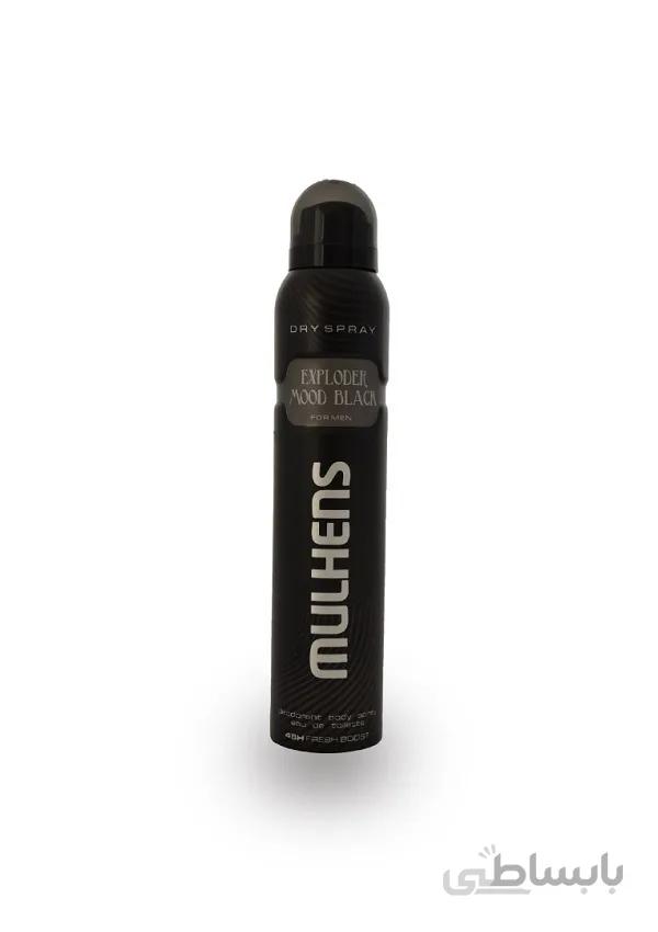 اسپری دئودورانت مردانه مولهنس مدل EXPLODER MOOD BLACK حجم 200mL
