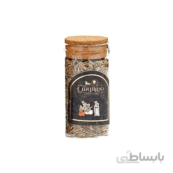 زیره سبز شیشه ای 15 گرمی مهرآنوش