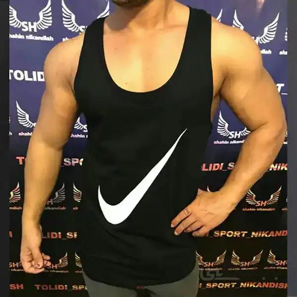 تاپ ورزشی مردانه جنس ویسکوز رنگ مشکی کد 89 ا Men's sports top made of viscose black code 89