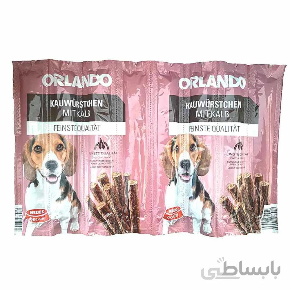 تشویقی سگ اورلاندو طعم گوشت گوساله بسته 8 عددی ا Orlando calf Dog Stick