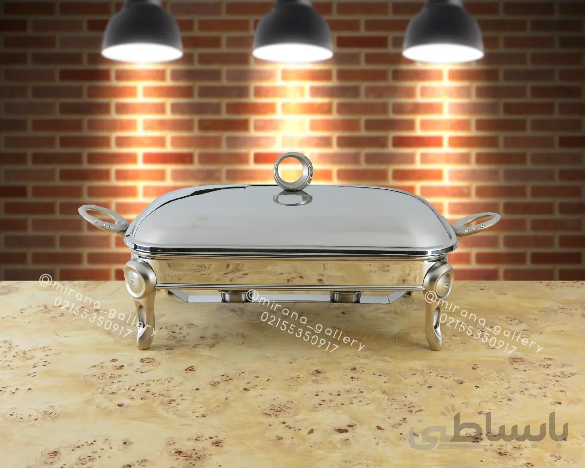 سوفله مستطیل بزرگ استیل برند تیتیل مدل حلقه نگین 222m