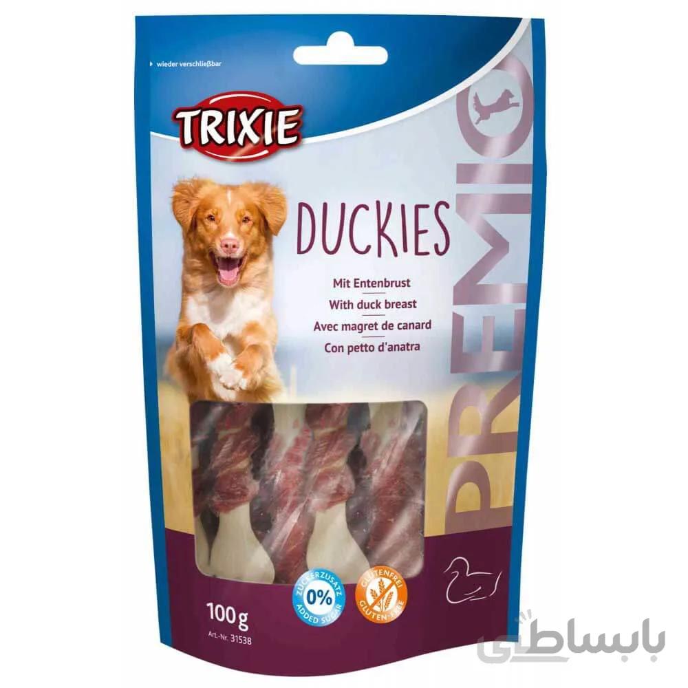 تشویقی سگ تریکسی مدل duckies وزن 100 گرم ا Trixie Duckies for Dog 100g