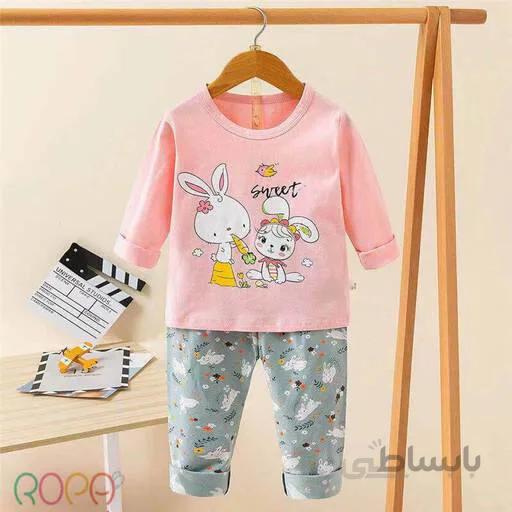 بلوز شلوار راحتی بچه گانه کد 730140