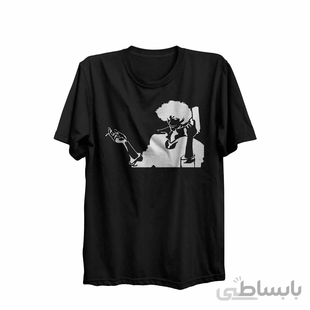 تیشرت یقه گرد مشکی طرح انیمه کابوی بیباپ Cowboy Bebop کد KCT10460 کد 284887